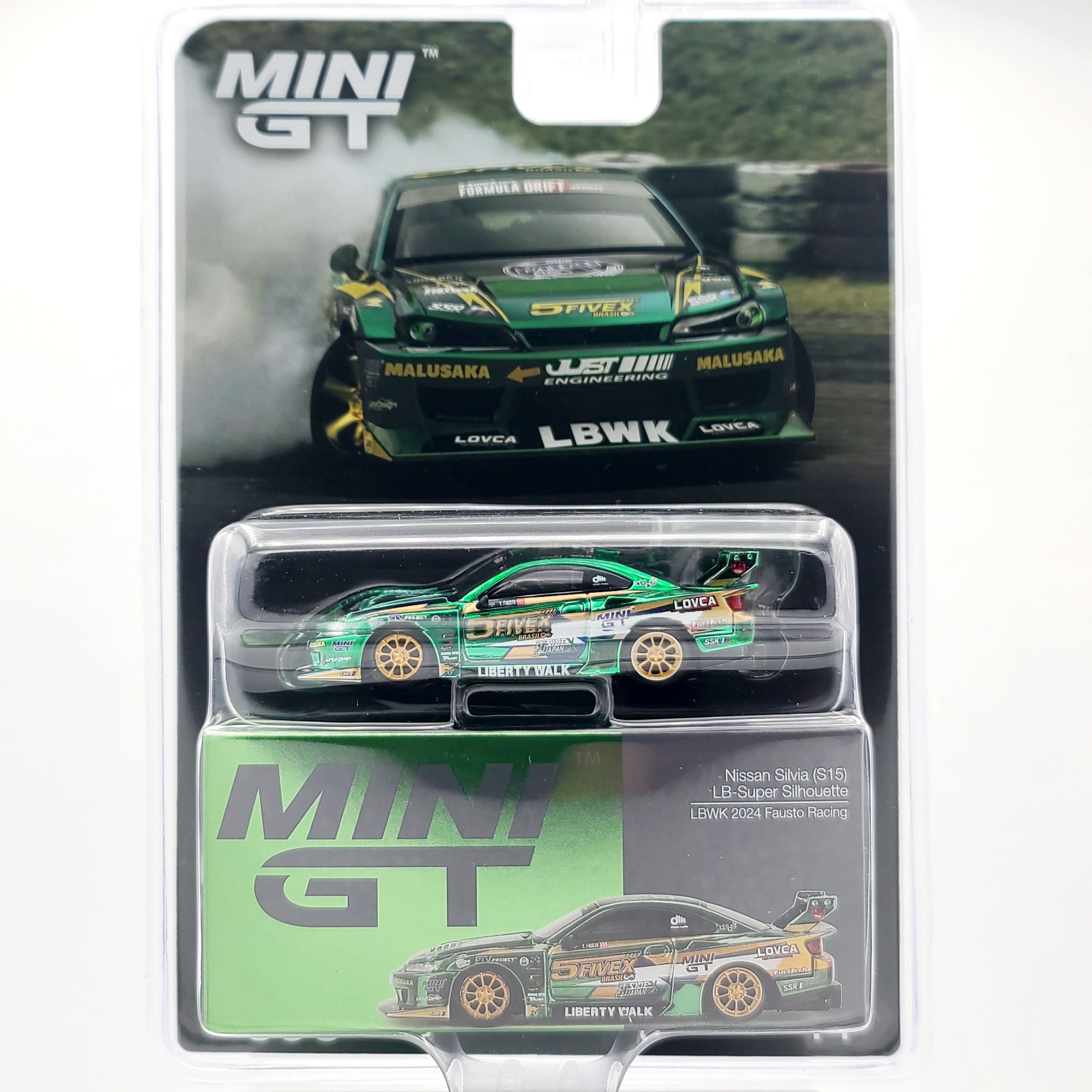 Mini GT Nissan Silvia S15 LB-Super Silhouette - 1:64, LBWK Fausto Racing (2025 Limited Edition)